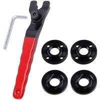 5/8-11 Grinder Nuts with Adjustable Spanner Wrench, Angle Grinder Attachments for Dewalt Ryobi Makita