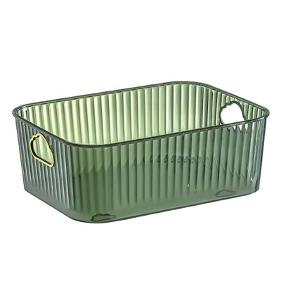 1 PCS Transparent Refrigerator Storage Box Fridge Clear Container for Kitchen Food Drinks Storage Green