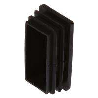 Plastic Rectangle Tube Inserts End Blanking Cap 25X50mm 100 Pcs Black