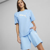 PUMA BASICS - เสื้อยืดผู้หญิง HER สีฟ้า - APP - 67310793