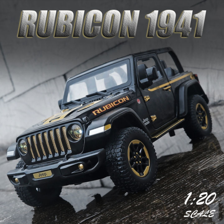 RUM】 Xe Jeep Wrangler Tỷ Lệ 1:20, Rubicon 1941 Ánh Sáng & Hiệu Ứng Âm