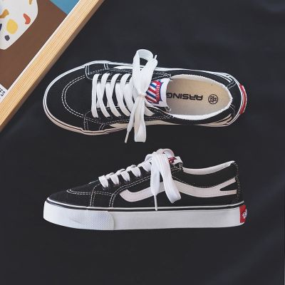 🏅 2023 summer new canvas trendy shoes Korean style trendy mens shoes all-match casual sports shoes low-cut black cloth shoes