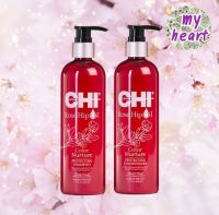 CHI Rose Hip Oil Color Nurture Protecting Shampoo/Conditioner 340/340 ml แชมพู และครีมนวดผม สำหรับผมทำสี