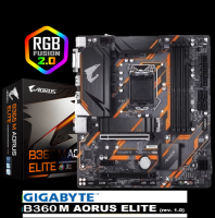 เมนบอร์ด GIGABYTE B360 M AORUS PRO LGA1151 GEN 8-9 พร้อมฝาหลัง