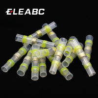 50pcs Seal Heat Shrink Butt Wire Connectors Terminals AWG12-10 สีเหลือง ประสาน แขน กันน้ำ-iewo9238