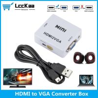 LccKaa HD 1080P HDMI-compatible to VGA Converter With Audio HDMI2VGA Adapter Connector For PC Laptop to HDTV Projector Converter