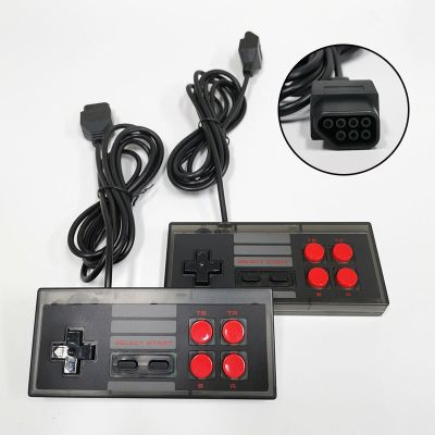 7 Pin NES PAD 80S/90S JOYSTICK Transparent Black Two PCS