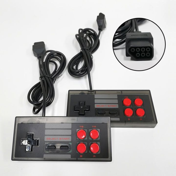 7-pin-nes-pad-80s-90s-joystick-transparent-black-two-pcs