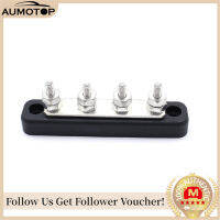 【MotorrTop】12V/24V 4 Way Power Distribution Bus Bar 4X5Mm Studs 100A Rated For Auto Marine Boat