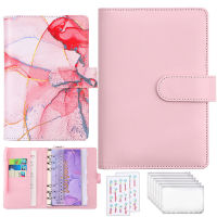 A6 PU หนัง Budget Binder Notebook เงินสดซองชุด Binder กระเป๋าเงิน Budget Saving Bill Organizer-ttlg4809