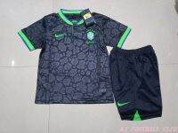 Top-quality 2022/23 Brazil black football Jersey set for children