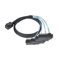 MiniSAS SFF-8643 HD 36P เพื่อ4SFF-8482 29 15P SAS สายโซลิดสเตทไดรฟ์0.5M/1M สายสำหรับข้อมูลอุปกรณ์คอมพิวเตอร์ฮาร์ดไดรฟ์ SATA