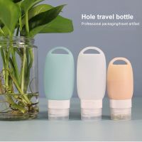 Silicone Refillable Bottles Travel-Pack keychain Small Round Cute Cans Portable case empty Shampoo Container 38/60/90ml Squeeze Travel Size Bottles Co