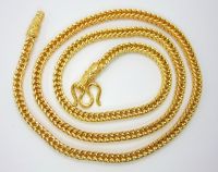 Chain 22K 23K 24K Thai Baht Yellow Gold Plated Necklace  3 Baht