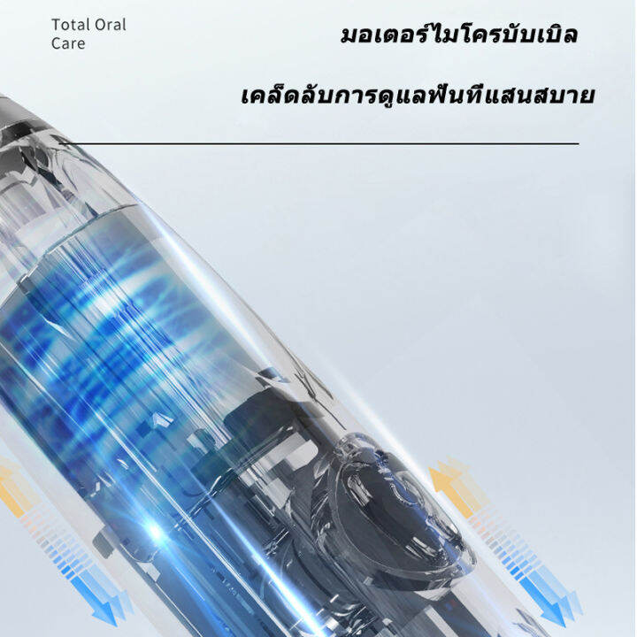 แปรงสีฟันไฟฟ้าพร้อมหัวแปรง-3หัว-สำหรับผู้ใหญ่ปรับความแรงได้-กันน้ำ-ดีต่อเหงือกและฟัน-แปรงสีฟันไฟฟ้า-เปลี่ยนหัวได้-กันน้ำ-แปรงสีฟั