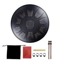 6 Inch Retro Ethereal Steel Tongue Drum 11 Tune Hand Pan Drum Tank With Mallets Drumstick Finger Cots Drum Bag Drumstick Stand