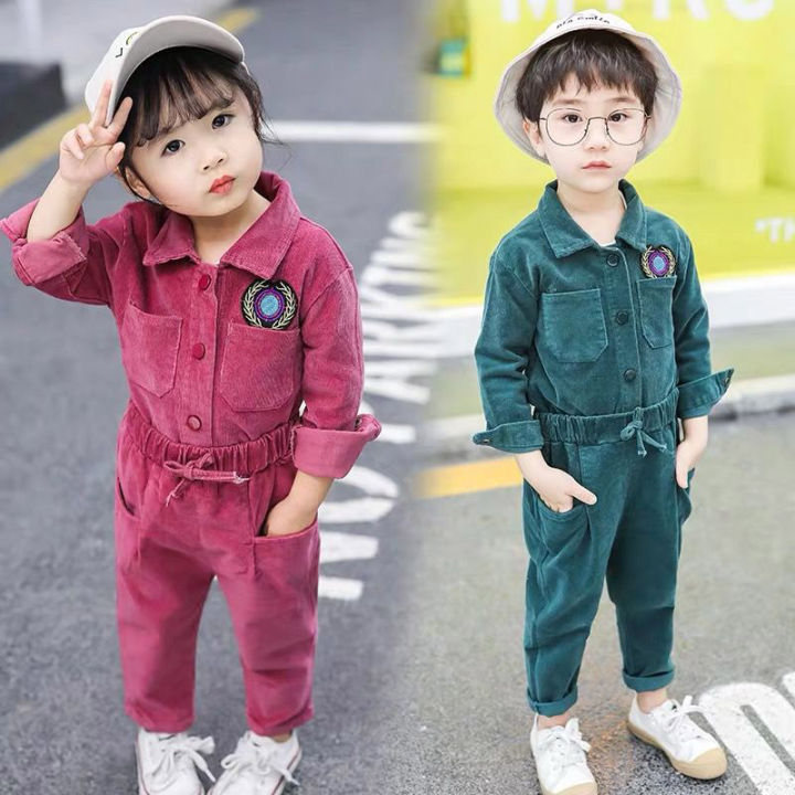 amila-เสื้อผ้าลูกฟูกสำหรับเด็ก-ชุดเสื้อผ้า2ชิ้นเสื้อแจ็กเก็ตแฟชั่นสไตล์เกาหลีสำหรับเด็กผู้ชายและเด็กผู้หญิง