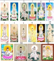 5D เจาะทรงกลมใหม่ภาพวาดเพชร DIY “พระอวโลกิเตศวรโพธิสัตว์และ Bodhisattva นั่งอยู่ในดอกบัว Avalokitesvara” ปักงานปักครอสติชการตกแต่งบ้าน5D