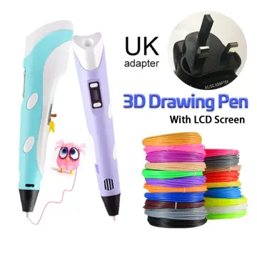 For Kids Adults 3D Printing Pen Set Doodle Printer Drawing LCD Screen DIY  Gift