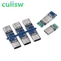 【cw】 10pcs USB 3.1 Type-C Pins Male / Female Socket Receptacle to Solder Wire  amp; Cable Support PCB Board