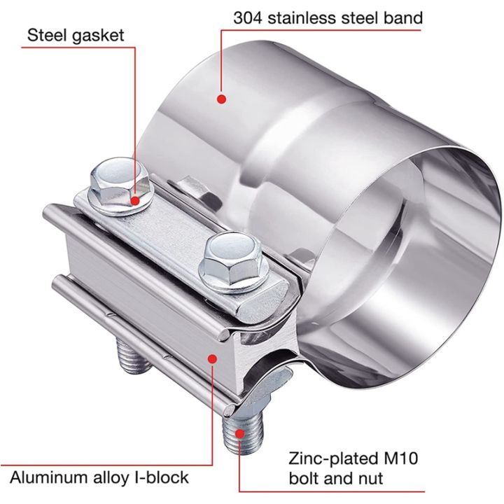 exhaust-clamp-lap-joint-exhaust-band-clamp-sleeve-coupler-stainless-steel-2pcs