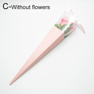 Yurongfx กุหลาบบรรจุภัณฑ์กล่องดอกไม้เดียวช่อดอกไม้กล่องของขวัญวัสดุบรรจุภัณฑ์ดอกไม้พีวีซีโปร่งใส