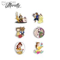 Beauty and the Beast Belle Princess Acrylic Brooches Resin Epoxy Acrylic Badge