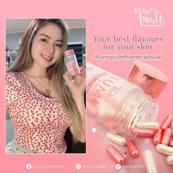 Legit Distributor Beauty Vault Lumi Capsule 60 Caps Glutathione Capsule