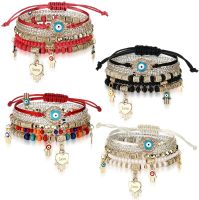 Bohemian Stretch Beads celets Multilayer Evil Eye Hand celet Bohemian celet Handmade Stackable celets for Women