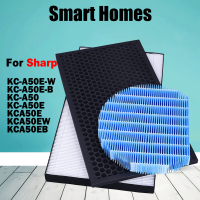 สำหรับเครื่องฟอกอากาศ Sharp KC-A50E-W KC-A50E-B KC-A50 KC-A50E KCA50E KCA50EW เปลี่ยน KCA50EB HEPA กรองผงถ่านกัมมันต์ที่แผ่นกรองเครื่องทำความชื้น FZ-A50HFE FZ-A60MFE FZ-A50DFE