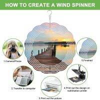 2 Pack 10 Inch Sublimation Wind Spinner Blanks,3D Aluminum Wind Spinners Kinetic Sculpture for Yard Garden Lawn Patio