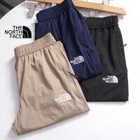 ☀The North Face✿ กางเกงฤดูร้อนชายสูงยืดหยุ่นกลางแจ้งกีฬาน้ำแข็งแห้งความเร็วกางเกงผ้าไหมการฝึกวิ่งกีฬา