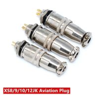 1Set Aviation Plug/Socket XS8/9/10/12JK-2/3/4/5/6-Pin Push-pull Self-lockingGold-plated Socket Connector Opening Hole 8/9/10/12