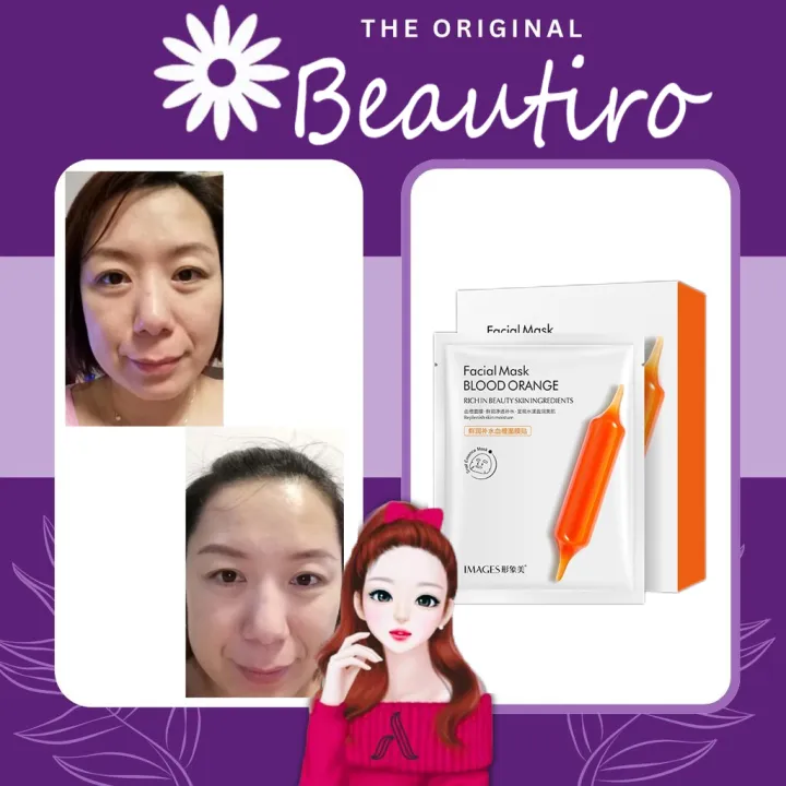 IMAGES Blood Orange Facial Mask SPA Level Facial Care Improve Rough And