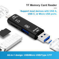 Type CMicroUSBUSB 3 In 1 Card Reader High-speed Universal OTG USB Flash Drive Adapter for Android Computer Extension Adapter