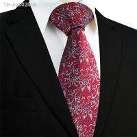 卍☄ EASTEPIC Birthday Gifts of Floral Neckties Red Jacquard Ties for Men in Business Suits at Weddings Mens Accessories of Quality