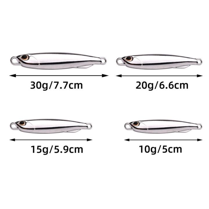 10g-10g-15g-20g-25g-30g-ชุบเงินดูโอจิ๊กโลหะเหยื่อล่อปลาทะเลเหยื่อตกปลาอุปกรณ์น้ำทะเลเหยื่อล่อปลา