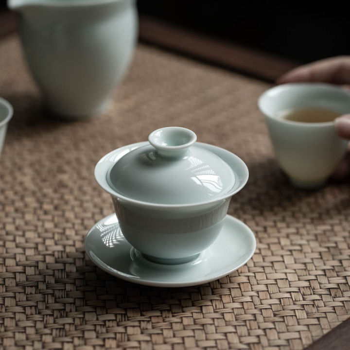 3ขนาดขนาดใหญ่-tureens-พร้อมฝาปิดสไตล์จีน-celadon-jingdezhen-gaiwan-porcelain-ชามชาถ้วยชา-kung-fu-ชุดชาถ้วยใหญ่-chawan