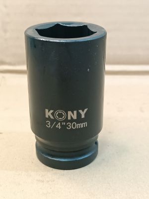 KONY ลูกบล็อกลม​  ลูกบล็อกยาว 3/4"(6หุน)  เบอร์  30  มม.  รุ่นงานหนัก (IMPACT SOCKET)