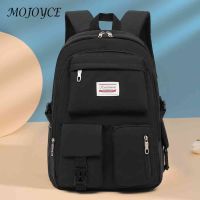 ZZOOI New Student Backpack Large School Bags For Girl Harajuku Fashion Canvas Schoolbag Waterproof Student Plush pendant Travel Bag