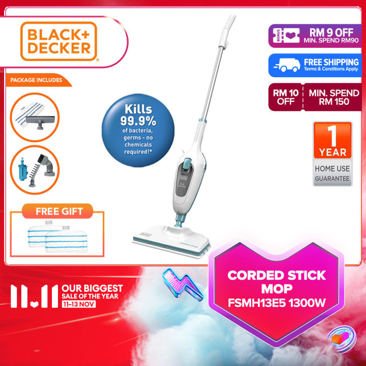 BLACK + DECKER FSMH13E5 1300W 5-in-1 Steam Mop Steam Cleaner