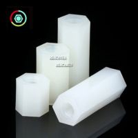 M3 white nylon double pass hexagonal column isolation column plastic insulation support column PC board spacer stud