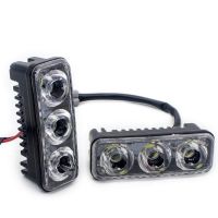 ส่งไว ไฟเดย์ไลท์ LED 12V ( 1คู่ ) ไฟ DRL daytime running lights 3จุด กันน้ำ 100%