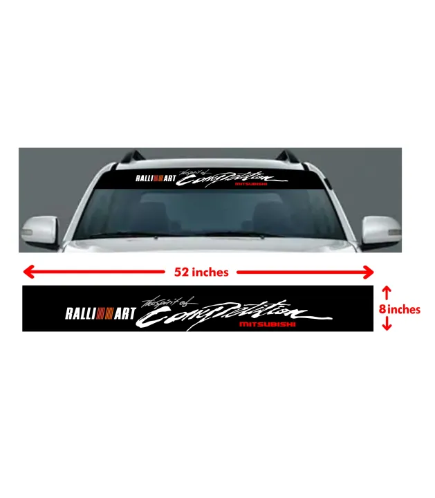 Car Front Windshield Banner Decal Sticker / Ralli Art the Spirit of