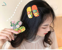 Korea cute daisy headdress flower hairpin baby knitted hairpin little girl bb clip bangs clip XINYIA