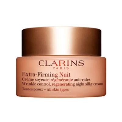 Clarins Extra-Firming Nuit Wrinkle Control , Regenerating Night Silky Cream (All Skin Types) 50 ml ครีมบำรุงผิวสูตรกลางคืน ช่วยลดเลือนริ้วรอยแห่งวัย