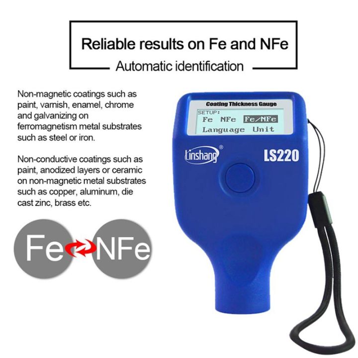 linshang-ls220-coating-thickness-gauge-paint-film-meter-for-2000um-ferrous-non-ferrous-for-car-dry-film