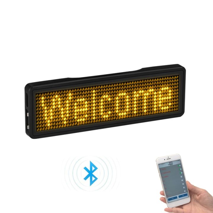 bluetooth-led-name-badge-rechargeable-light-sign-diy-programmable-scrolling-message-board-display-led