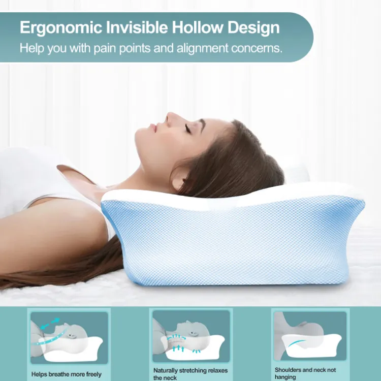 Sleep Memory Foam Pillow, Orthopedic Pillows for Neck Pain, Shoulder Pain  Relief