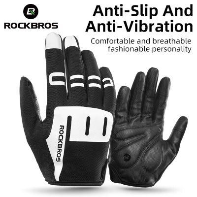 ROCKBROS ขี่จักรยานถุงมือ Unisex ถุงมือรถจักรยานยนต์สบาย SBR กันกระแทก Breathable ความปลอดภัย Night ถุงมือขี่จักรยานอุปกรณ์รถจักรยาน822